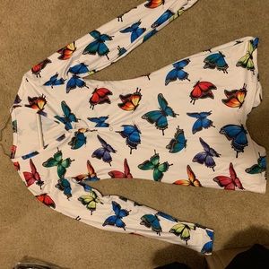 Butterfly print onesie